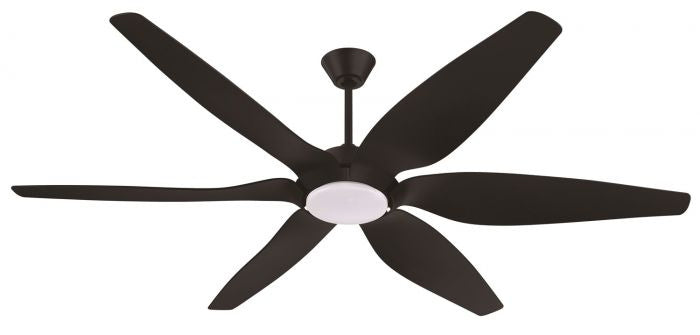 Craftmade Zoom ZOM66FB6 Ceiling Fan 66 - Flat Black, Flat Black/Flat Black/