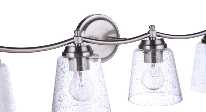 Craftmade Tyler 50204-BNK Bath Vanity Light 31 in. wide - Brushed Polished Nickel