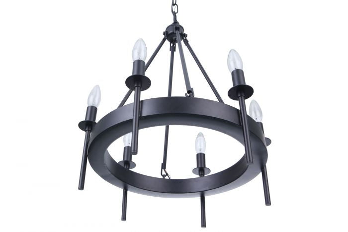 Craftmade Larrson 54326-FB Chandelier Light - Flat Black