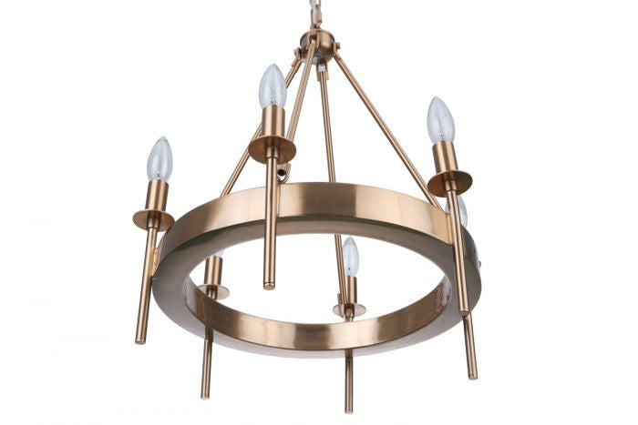 Craftmade Larrson 54326-SB Chandelier Light - Satin Brass