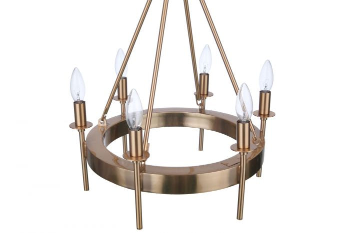 Craftmade Larrson 54326-SB Chandelier Light - Satin Brass
