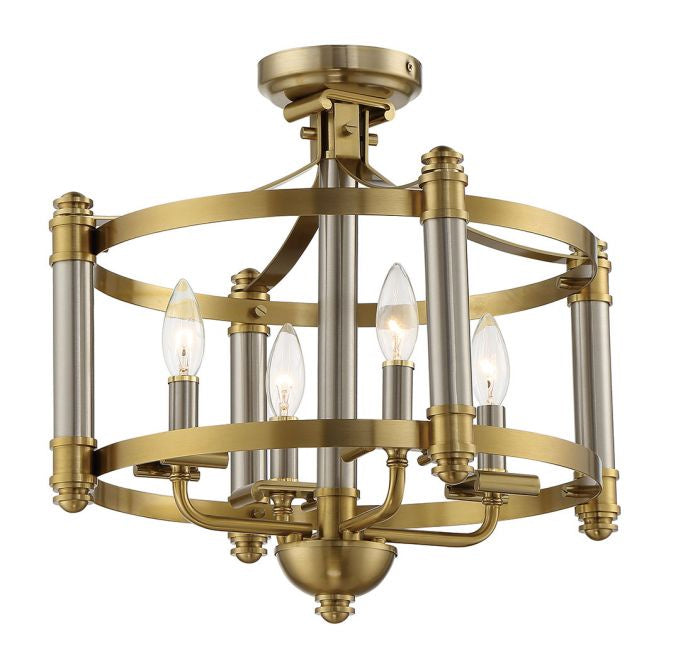 Craftmade Stanza 54854-BNKSB Ceiling Light - Brushed Polished Nickel/Satin Brass