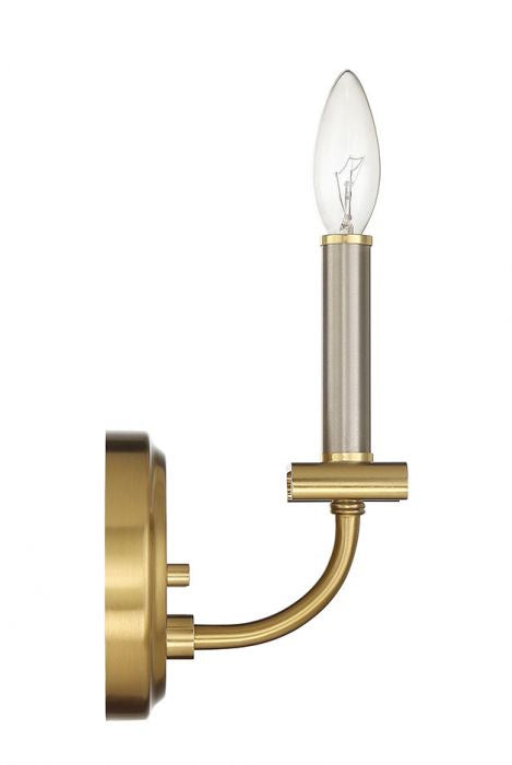 Craftmade Stanza 54861-BNKSB Wall Sconce Light - Brushed Polished Nickel/Satin Brass