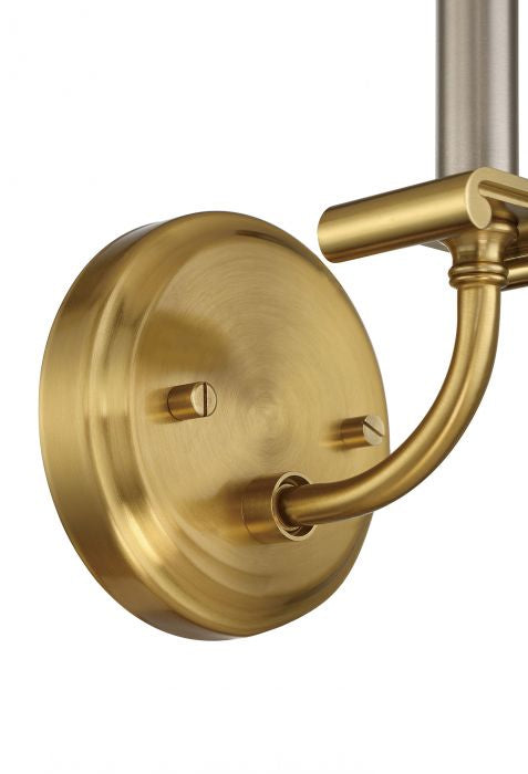 Craftmade Stanza 54861-BNKSB Wall Sconce Light - Brushed Polished Nickel/Satin Brass