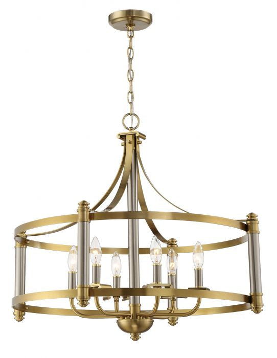 Craftmade Stanza 54896-BNKSB Chandelier Light - Brushed Polished Nickel/Satin Brass