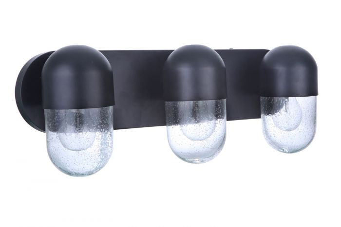 Craftmade Pill 55003-FB Bath Vanity Light 23 in. wide - Flat Black