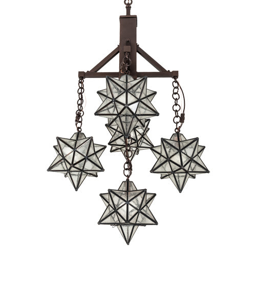 Meyda Tiffany Moravian Star 237620 Chandelier Light - Mahogany Bronze