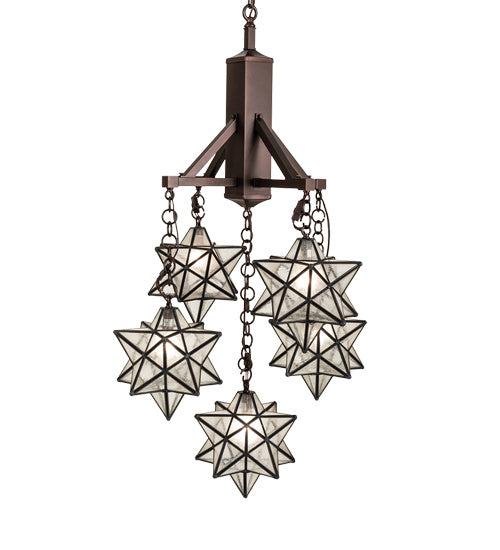 Meyda Tiffany Moravian Star 237620 Chandelier Light - Mahogany Bronze