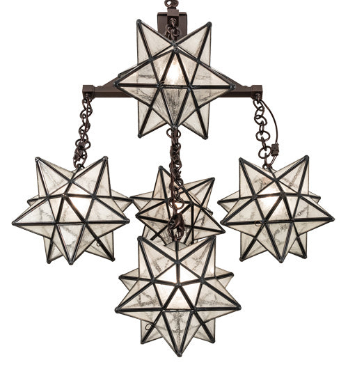 Meyda Tiffany Moravian Star 237620 Chandelier Light - Mahogany Bronze