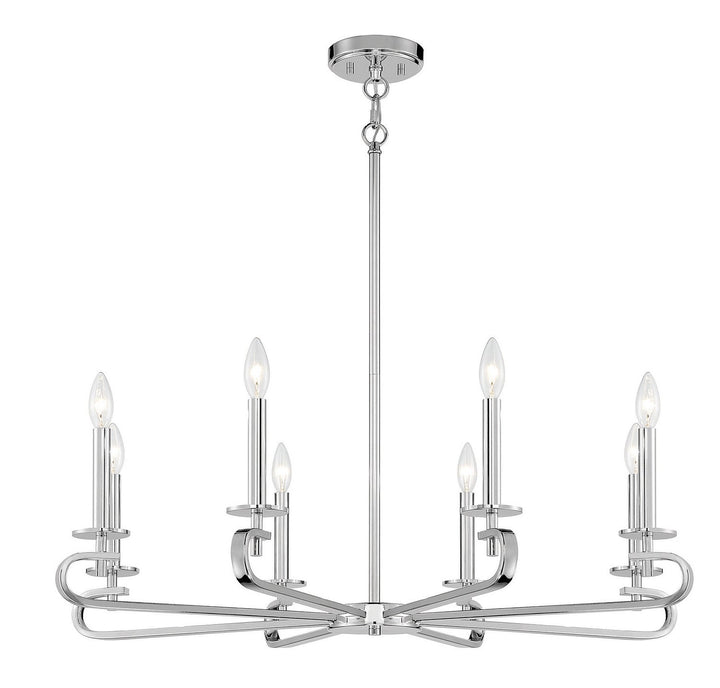 Savoy House Torino 1-2451-8-109 Chandelier Light - Polished Nickel