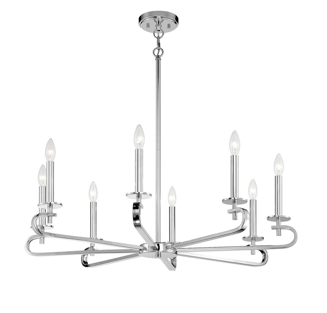 Savoy House Torino 1-2451-8-109 Chandelier Light - Polished Nickel
