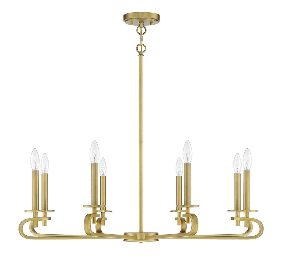 Savoy House Torino 1-2451-8-322 Chandelier Light - Warm Brass
