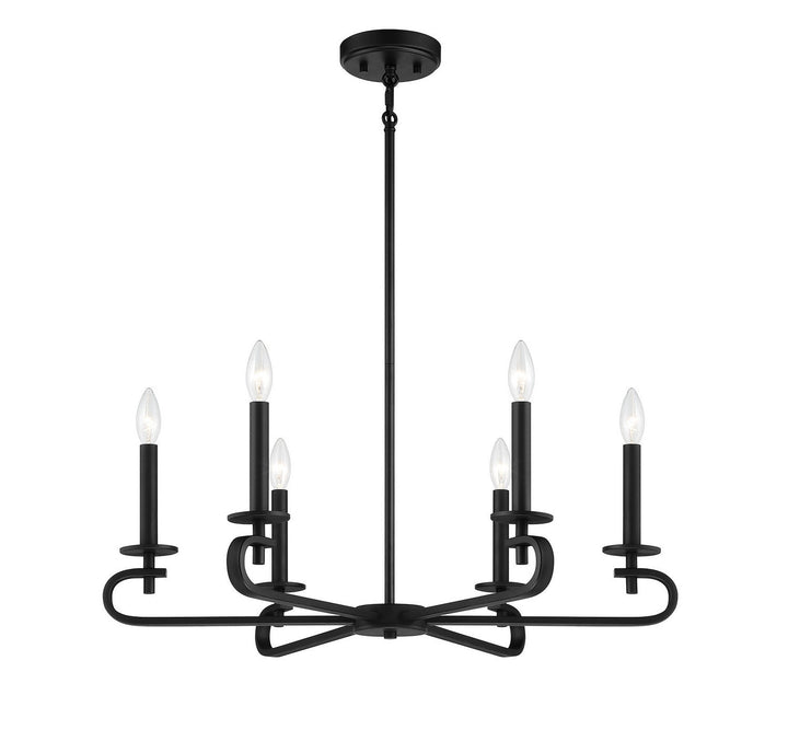 Savoy House Torino 1-2450-6-89 Chandelier Light - Matte Black