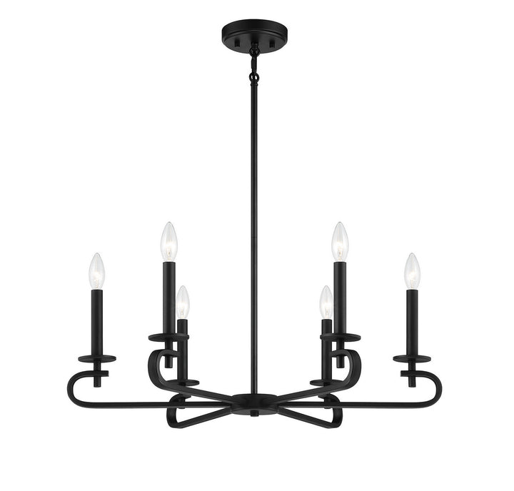 Savoy House Torino 1-2450-6-89 Chandelier Light - Matte Black