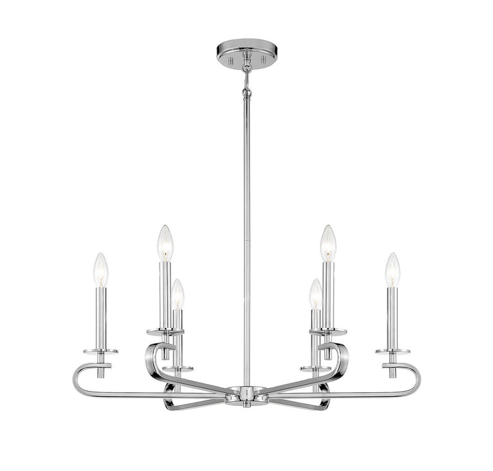 Savoy House Torino 1-2450-6-109 Chandelier Light - Polished Nickel