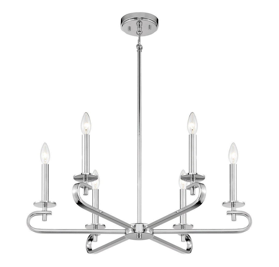 Savoy House Torino 1-2450-6-109 Chandelier Light - Polished Nickel