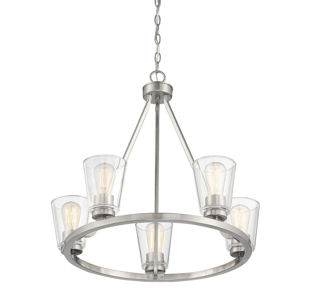 Savoy House Calhoun 1-1021-5-SN Chandelier Light - Satin Nickel
