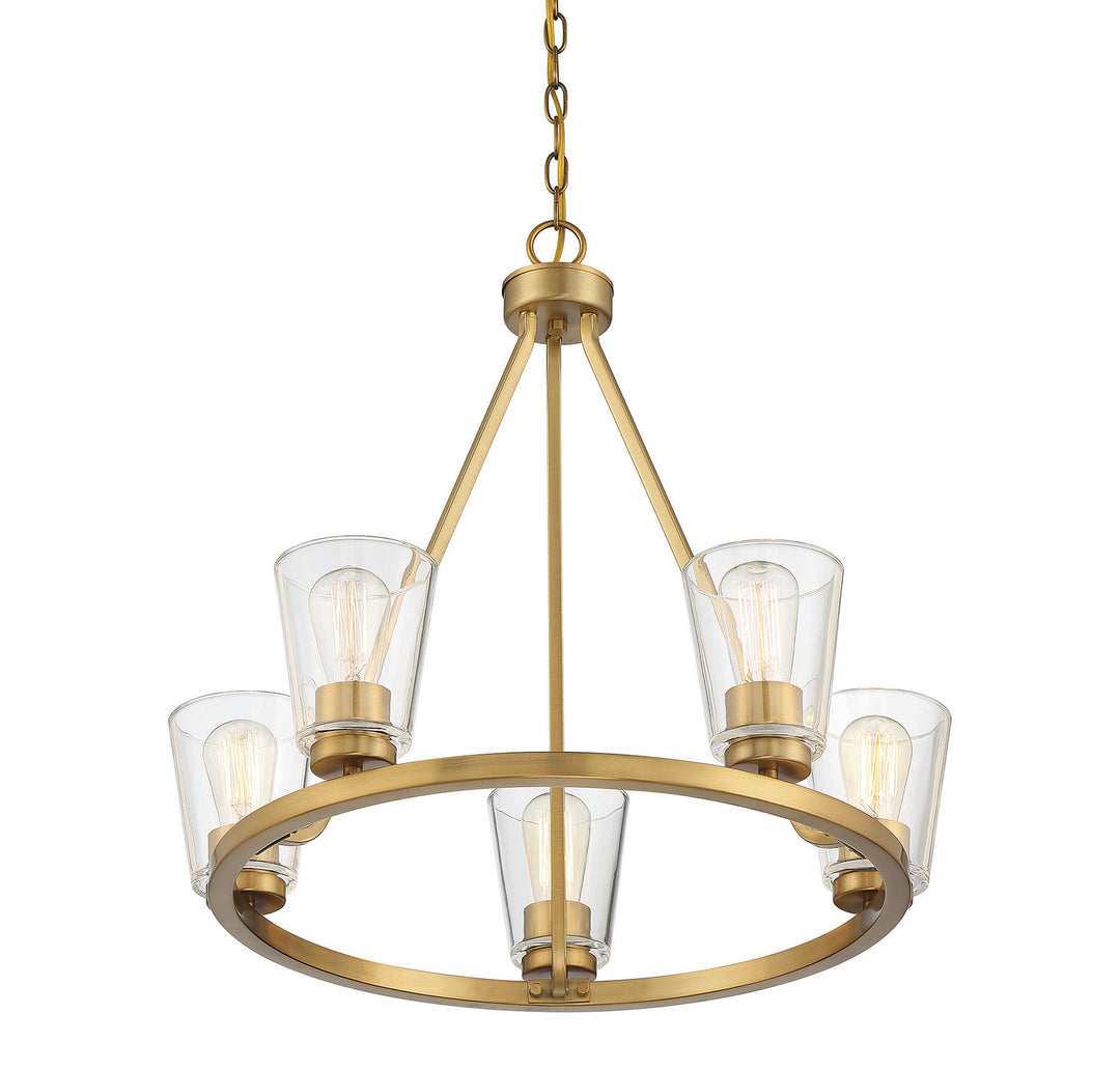Savoy House Calhoun 1-1021-5-322 Chandelier Light - Warm Brass
