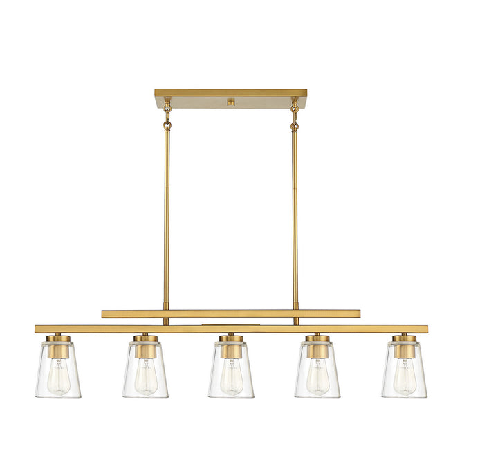 Savoy House Calhoun 1-1023-5-322 Pendant Light - Warm Brass