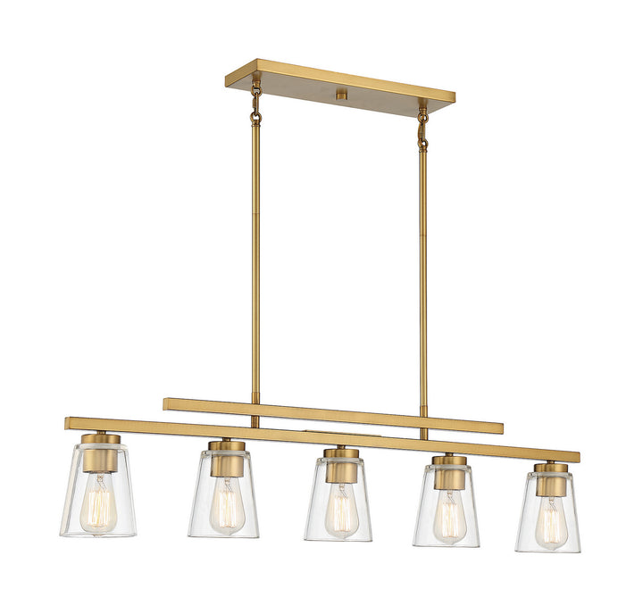 Savoy House Calhoun 1-1023-5-322 Pendant Light - Warm Brass