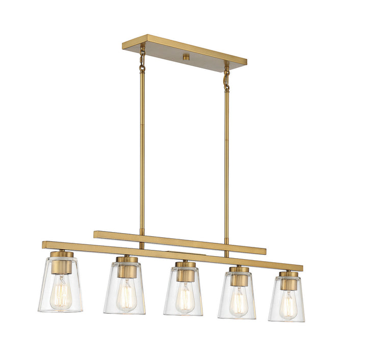 Savoy House Calhoun 1-1023-5-322 Pendant Light - Warm Brass