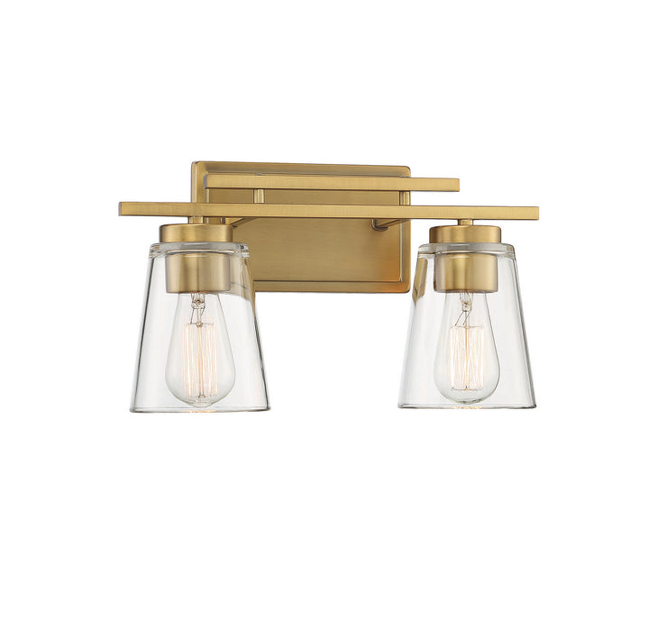 Savoy House Calhoun 8-1020-2-322 Bath Vanity Light 15 in. wide - Warm Brass