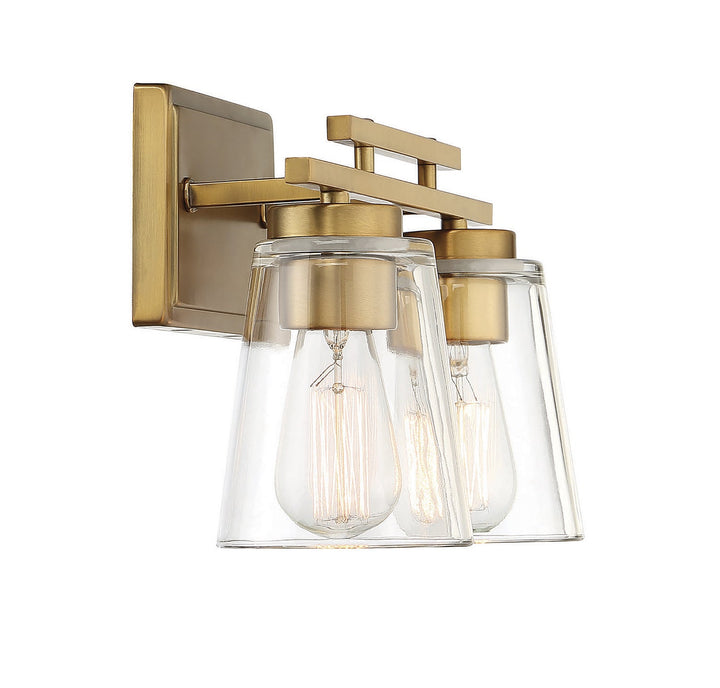 Savoy House Calhoun 8-1020-2-322 Bath Vanity Light 15 in. wide - Warm Brass