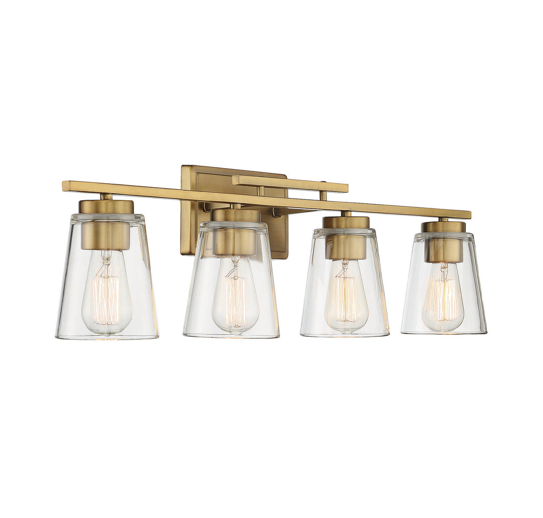 Savoy House Calhoun 8-1020-4-322 Bath Vanity Light 32 in. wide - Warm Brass