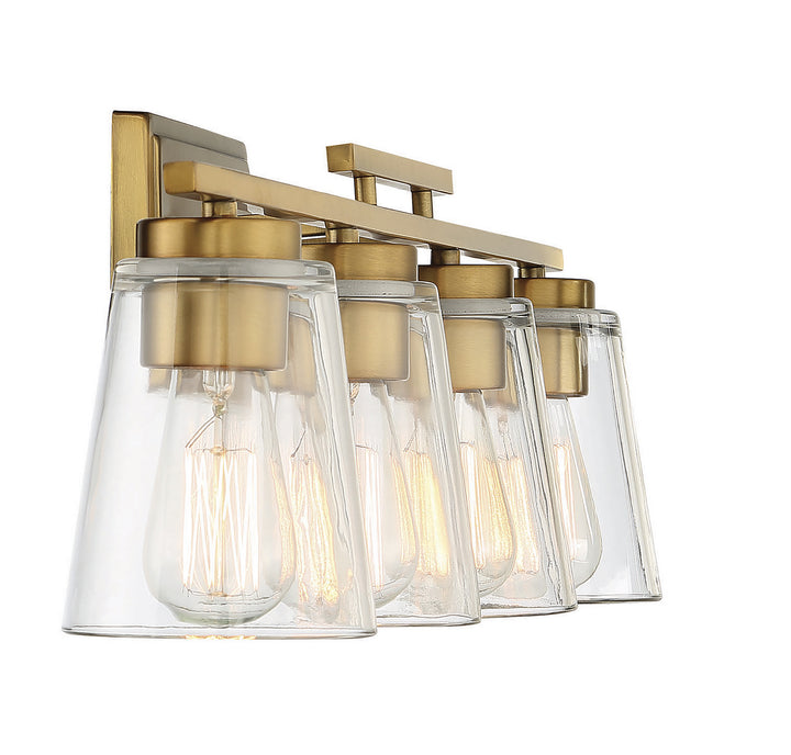 Savoy House Calhoun 8-1020-4-322 Bath Vanity Light 32 in. wide - Warm Brass