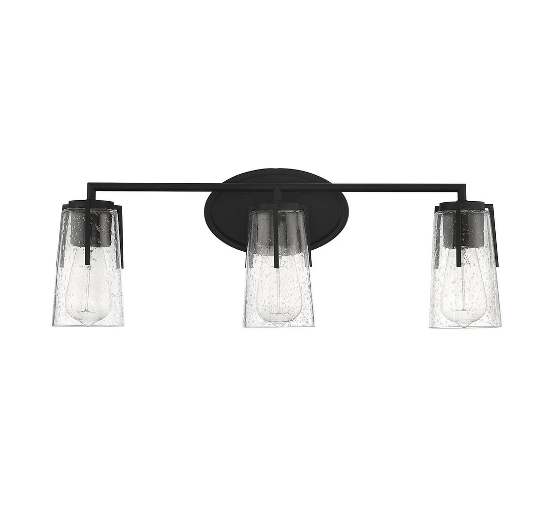 Savoy House Sacremento 8-7045-3-BK Bath Vanity Light 24 in. wide - Black