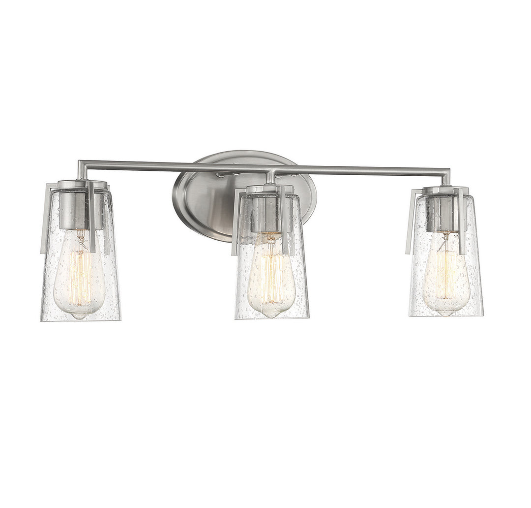 Savoy House Sacremento 8-7045-3-SN Bath Vanity Light 24 in. wide - Satin Nickel
