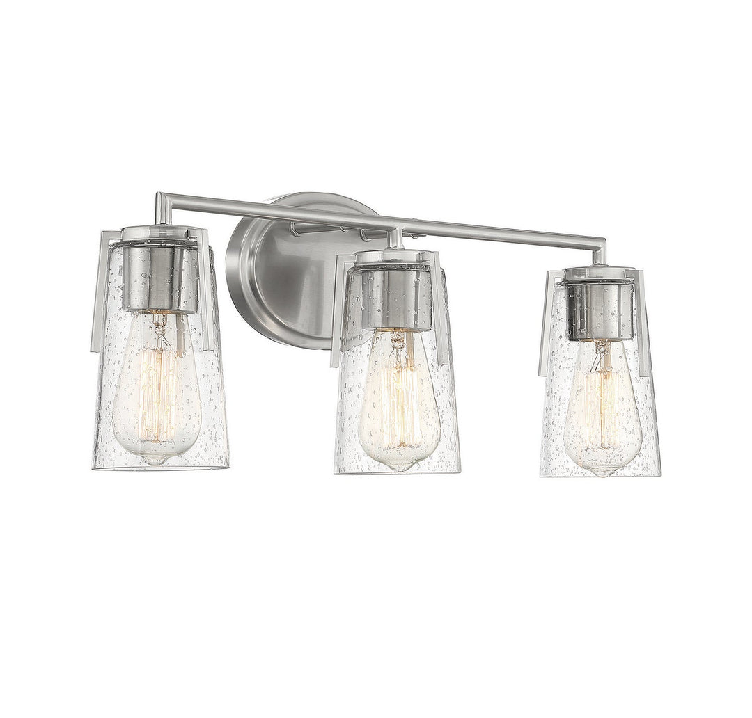 Savoy House Sacremento 8-7045-3-SN Bath Vanity Light 24 in. wide - Satin Nickel