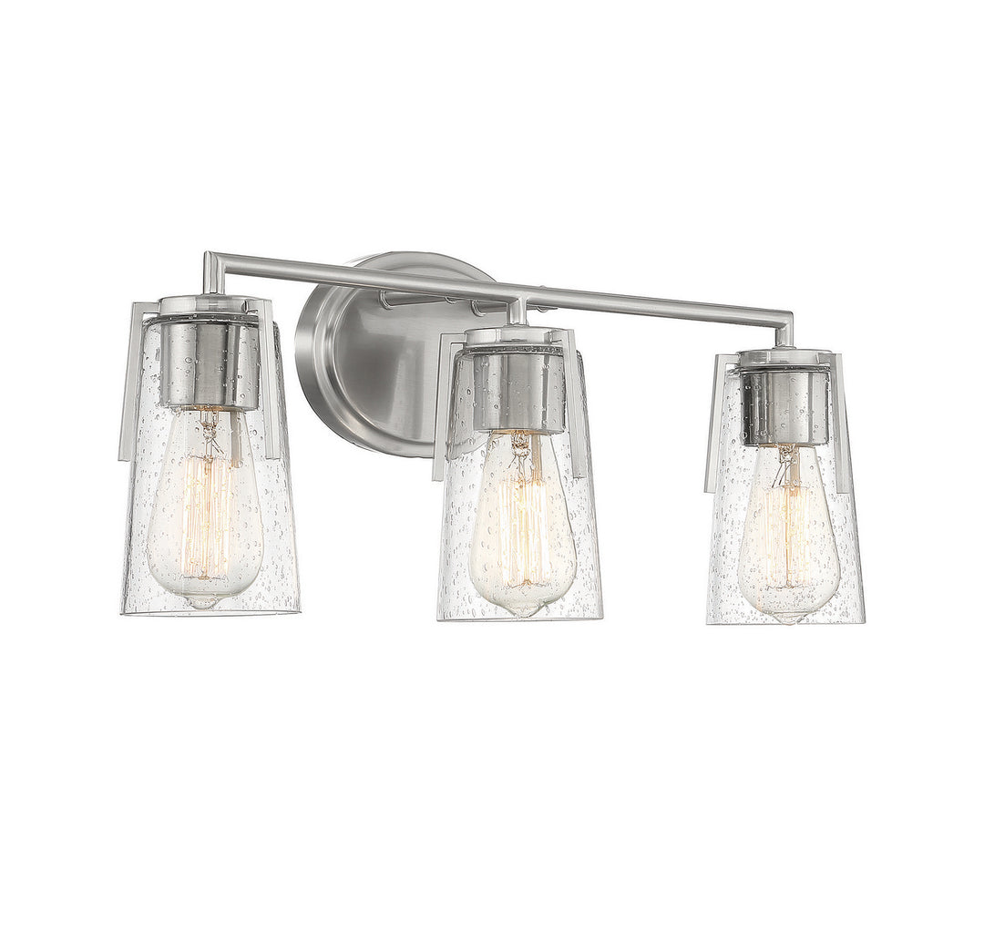 Savoy House Sacremento 8-7045-3-SN Bath Vanity Light 24 in. wide - Satin Nickel