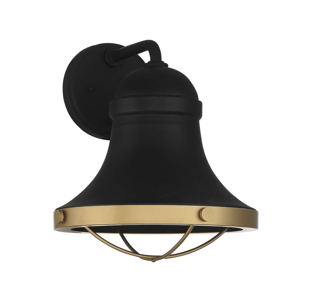 Savoy House Lighting 5-179-137  Belmont Outdoor Textured Black With Warm Brass Accents