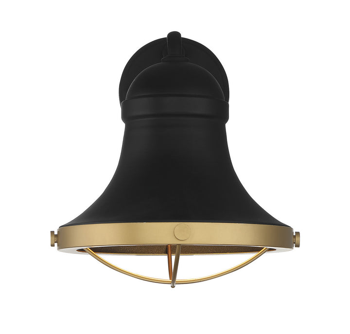 Savoy House Lighting 5-179-137  Belmont Outdoor Textured Black With Warm Brass Accents