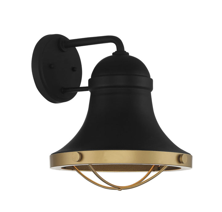 Savoy House Lighting 5-179-137  Belmont Outdoor Textured Black With Warm Brass Accents