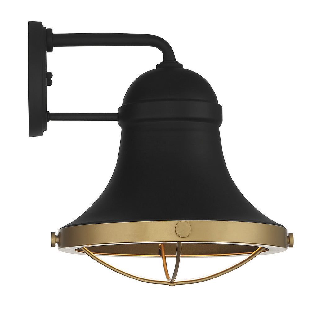 Savoy House Lighting 5-179-137  Belmont Outdoor Textured Black With Warm Brass Accents