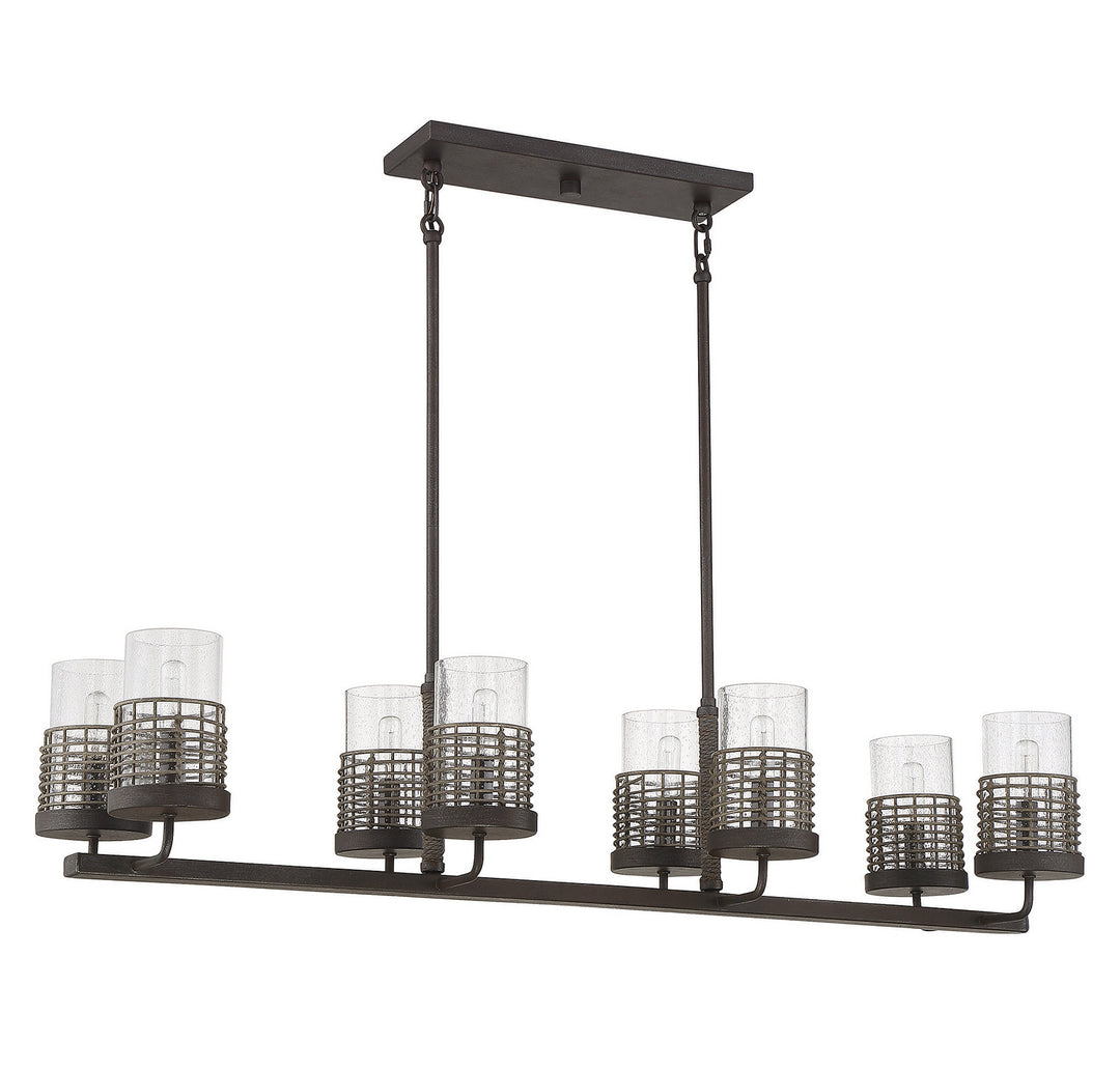 Savoy House Granada 1-7779-8-181 Pendant Light - Gunsmoke with Gray Rattan
