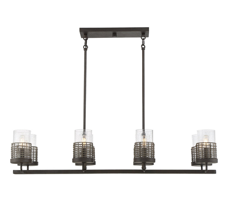 Savoy House Granada 1-7779-8-181 Pendant Light - Gunsmoke with Gray Rattan