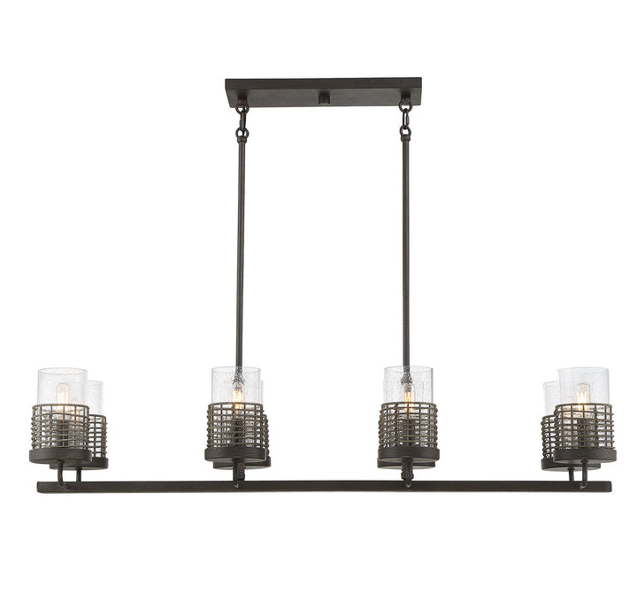 Savoy House Granada 1-7779-8-181 Pendant Light - Gunsmoke with Gray Rattan