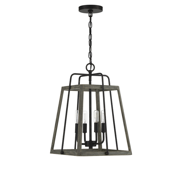 Savoy House Hasting 7-8893-4-101 Pendant Light - Noblewood with Iron