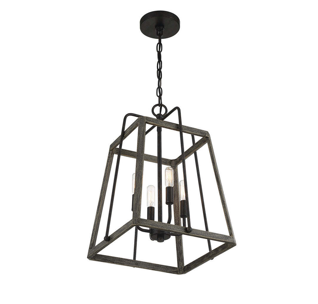 Savoy House Hasting 7-8893-4-101 Pendant Light - Noblewood with Iron