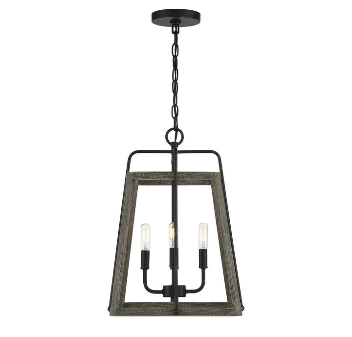 Savoy House Hasting 7-8893-4-101 Pendant Light - Noblewood with Iron