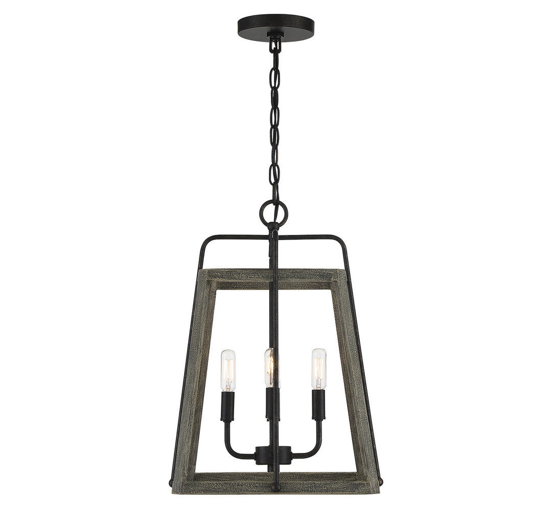 Savoy House Hasting 7-8893-4-101 Pendant Light - Noblewood with Iron
