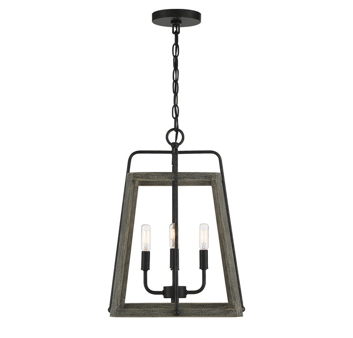 Savoy House Hasting 7-8893-4-101 Pendant Light - Noblewood with Iron