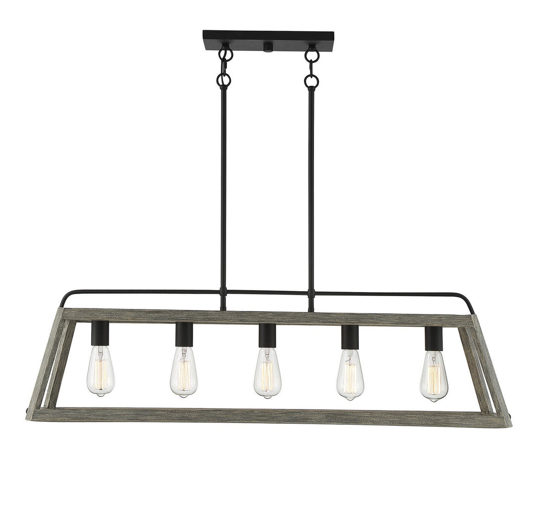 Savoy House Hasting 1-8892-5-101 Pendant Light - Noblewood with Iron