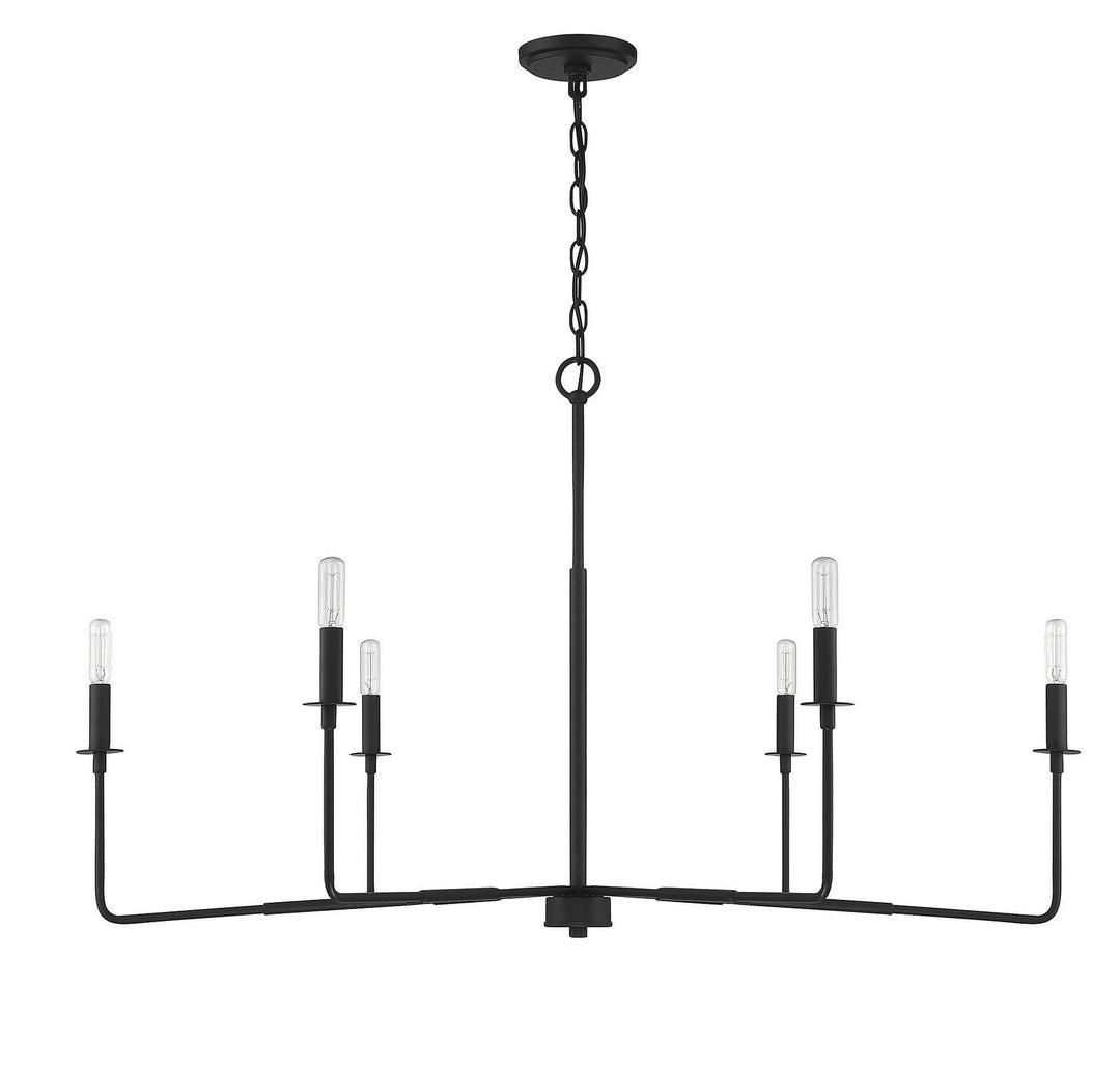 Savoy House Salerno 1-2221-6-89 Chandelier Light - Matte Black