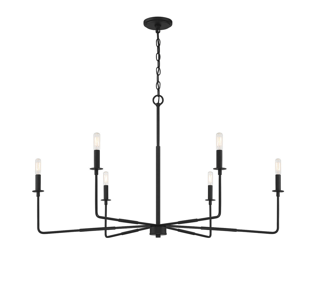 Savoy House Salerno 1-2221-6-89 Chandelier Light - Matte Black