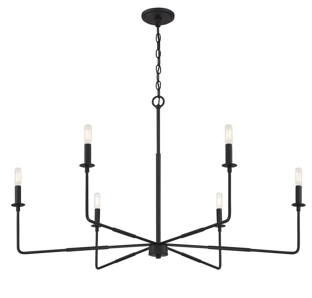 Savoy House Salerno 1-2221-6-89 Chandelier Light - Matte Black