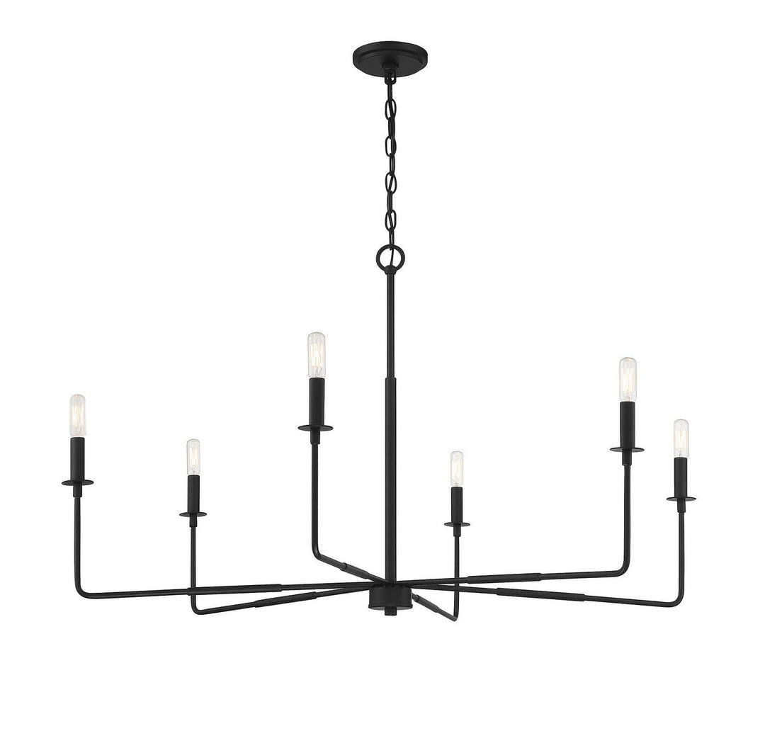 Savoy House Salerno 1-2221-6-89 Chandelier Light - Matte Black